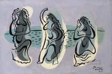 Tres mujeres al borde de una playa 1924 cubista Pablo Picasso Pinturas al óleo